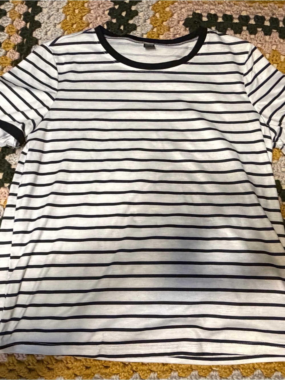Classic Black and White Striped Tee